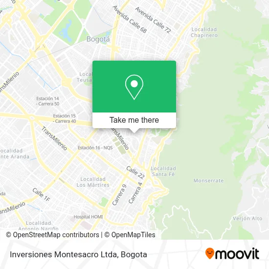 Inversiones Montesacro Ltda map