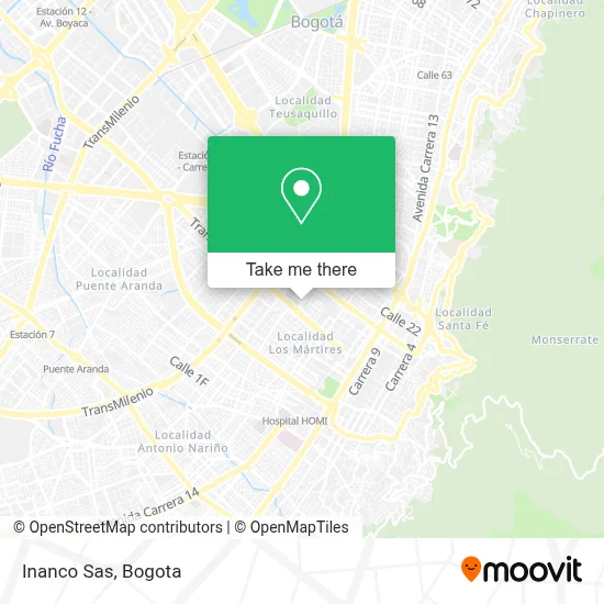 Inanco Sas map