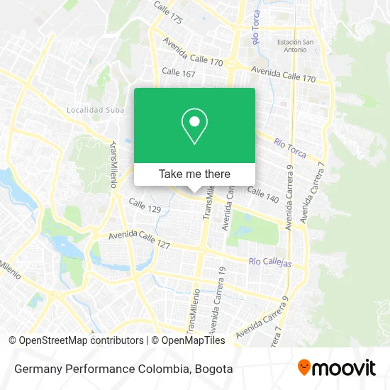 Germany Performance Colombia map