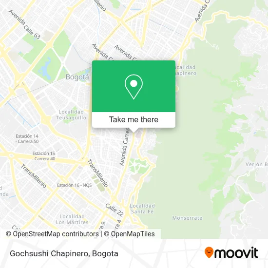 Gochsushi Chapinero map