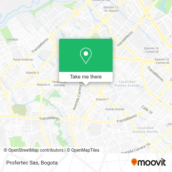 Profertec Sas map