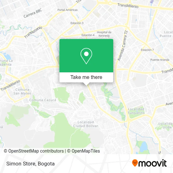 Simon Store map