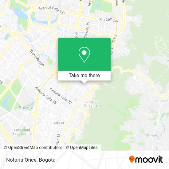 Notaria Once map