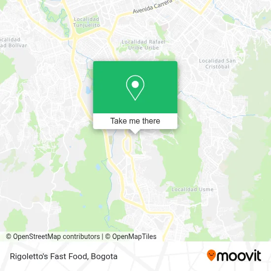 Rigoletto's Fast Food map