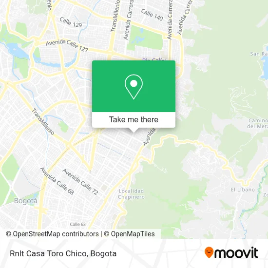 Mapa de Rnlt Casa Toro Chico