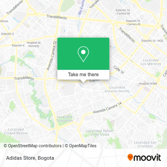 Adidas Store map