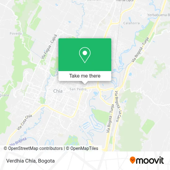 Verdhia Chía map
