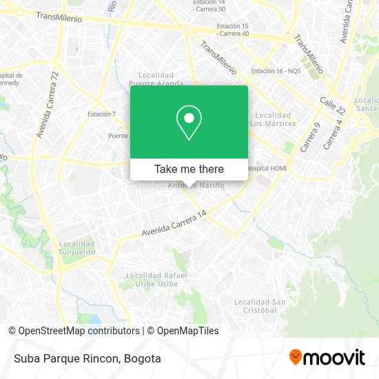 Suba Parque Rincon map