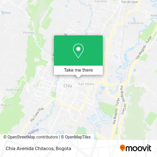 Chía Avenida Chilacos map