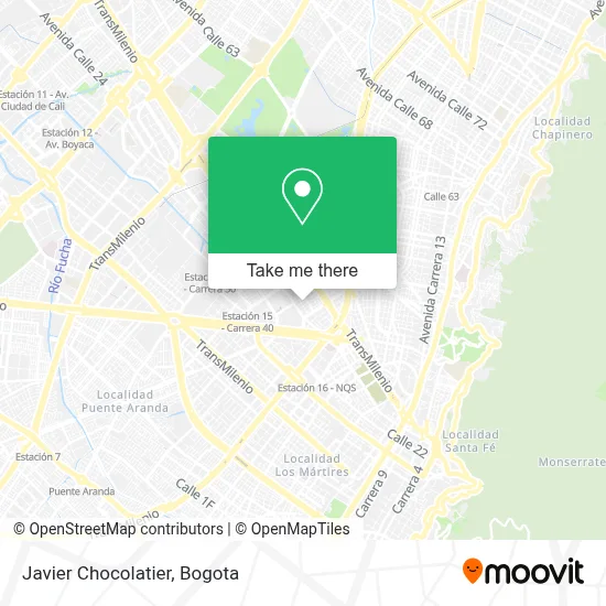 Javier Chocolatier map