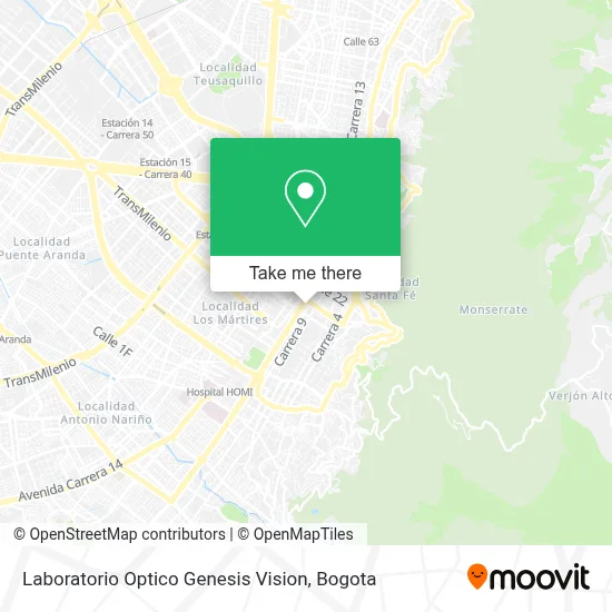Laboratorio Optico Genesis Vision map