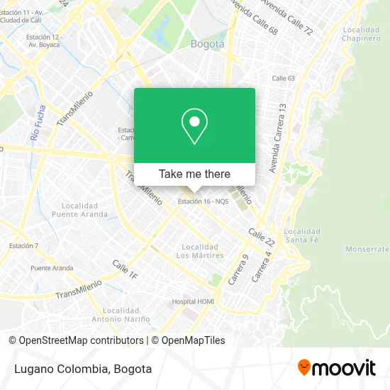 Lugano Colombia map