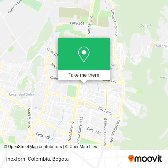 Inoxforni Colombia map