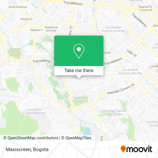 Maxiscreen map