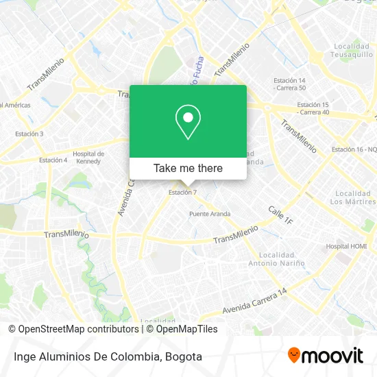 Inge Aluminios De Colombia map