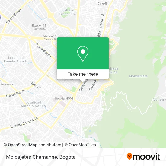 Molcajetes Chamanne map