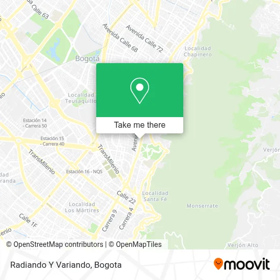 Mapa de Radiando Y Variando