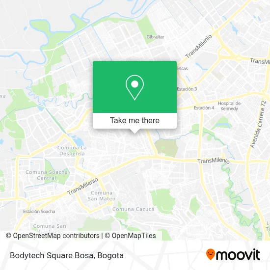 Bodytech Square Bosa map