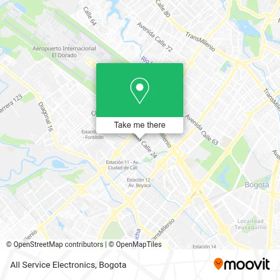 All Service Electronics map