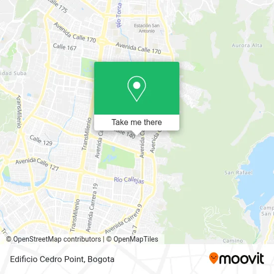 Edificio Cedro Point map
