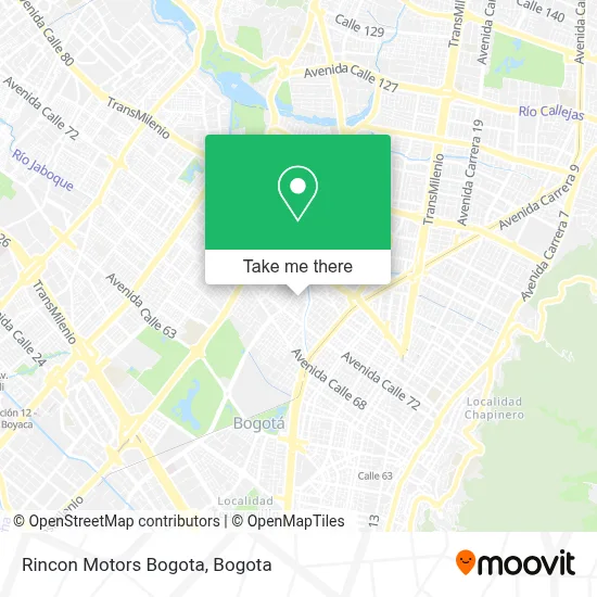 Rincon Motors Bogota map
