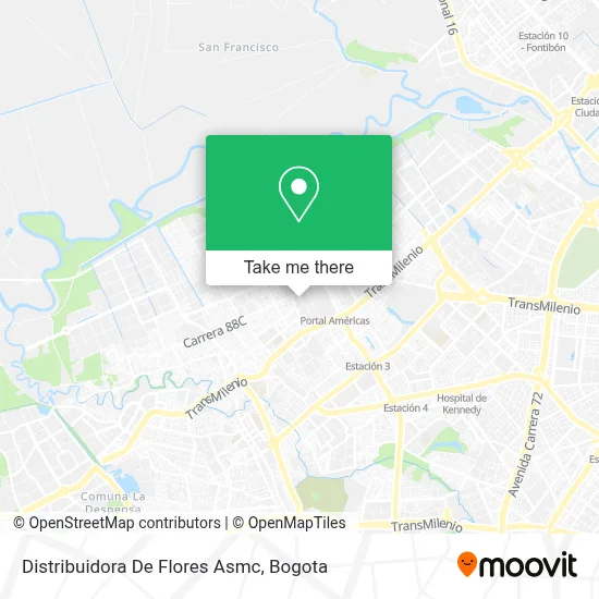 Distribuidora De Flores Asmc map