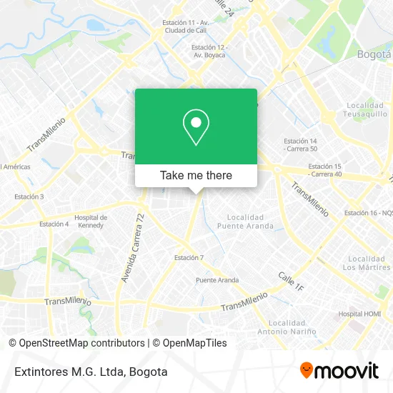 Extintores M.G. Ltda map