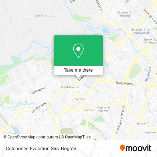 Colchones Evolution Sas map