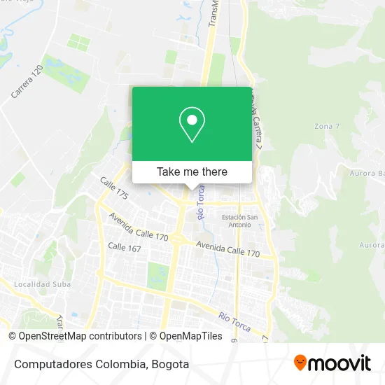 Computadores Colombia map