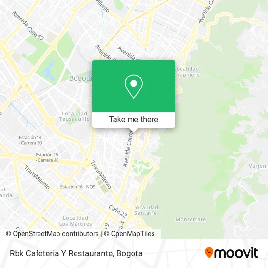 Rbk Cafeteria Y Restaurante map