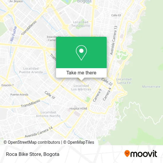 Roca Bike Store map