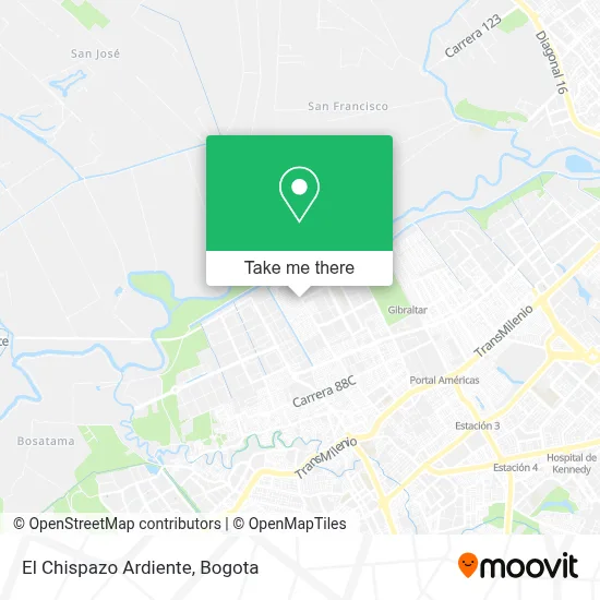 El Chispazo Ardiente map