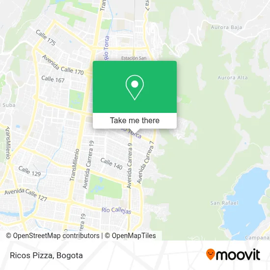 Ricos Pizza map