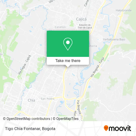 Tigo Chia Fontanar map