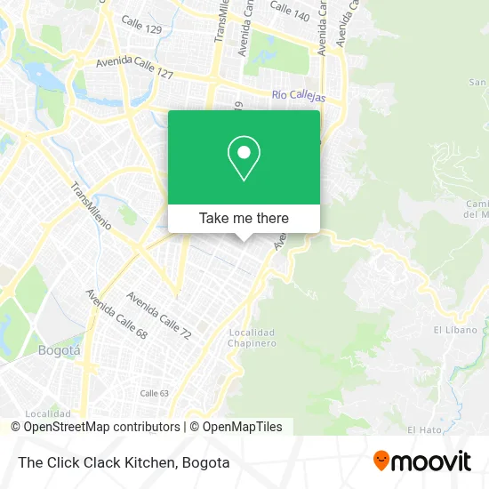 The Click Clack Kitchen map