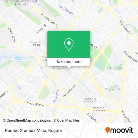 Rumbo Granada Meta map