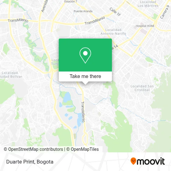 Duarte Print map