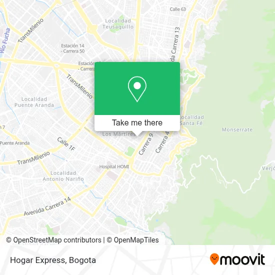 Hogar Express map