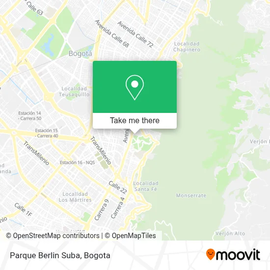Parque Berlin Suba map