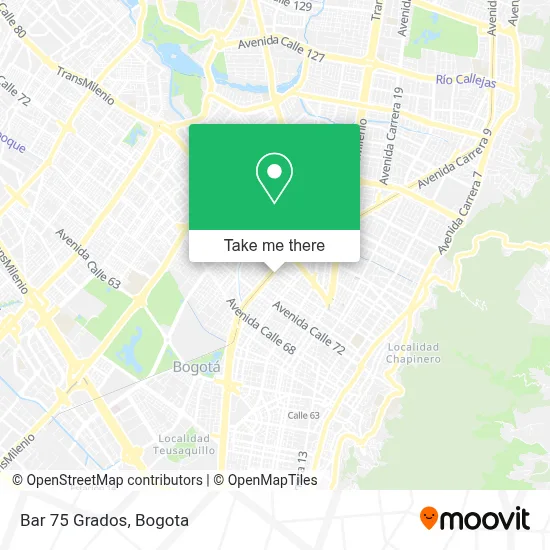 Bar 75 Grados map