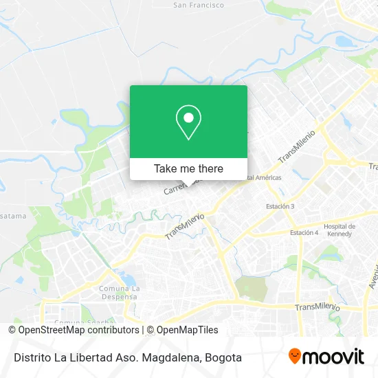 Distrito La Libertad Aso. Magdalena map