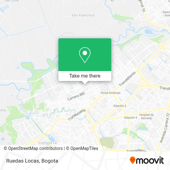 Ruedas Locas map