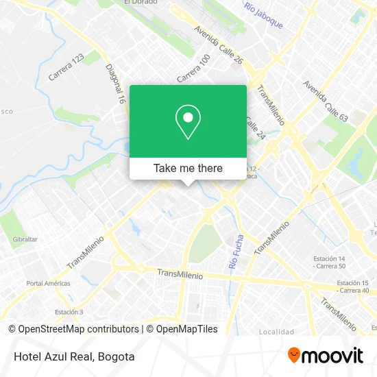 Hotel Azul Real map