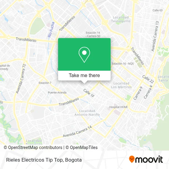 Rieles Electricos Tip Top map