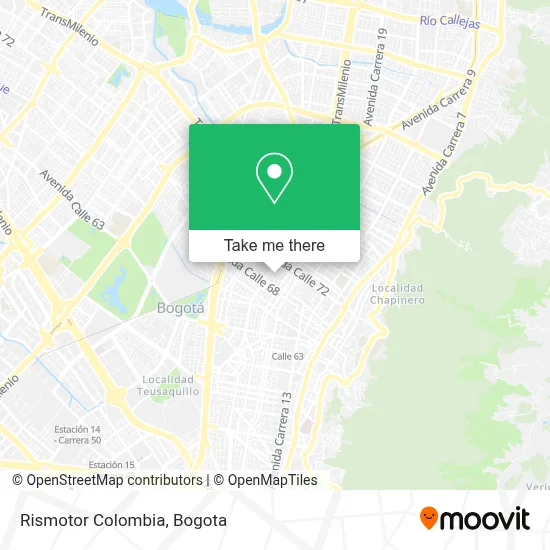 Rismotor Colombia map