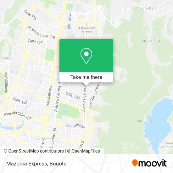 Mazorca Express map