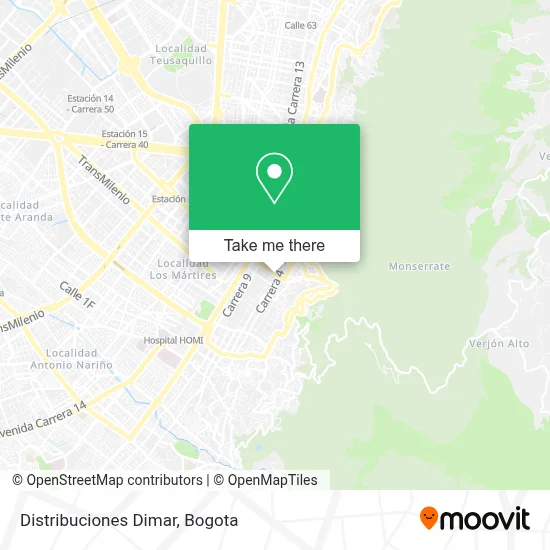 Distribuciones Dimar map