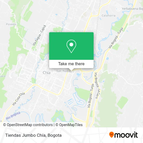 Tiendas Jumbo Chía map