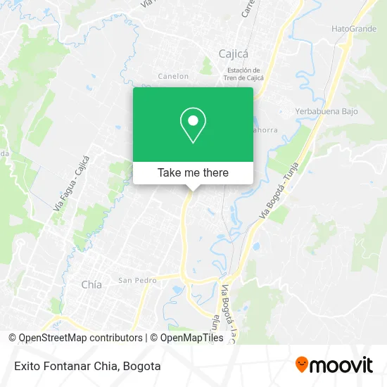 Exito Fontanar Chia map