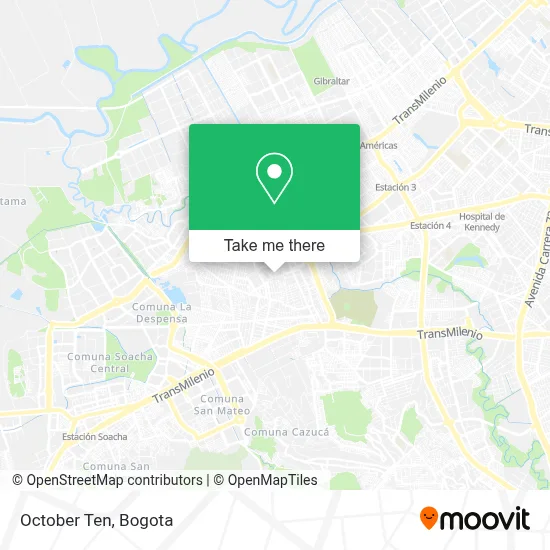 October Ten map